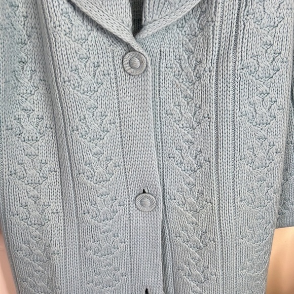 Vintage Charles & Co Wool Chunky sweater cardigan cable knit jacket Sweater Sz M - Picture 9 of 15